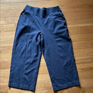 Women's Midnight Blue Airplane Pintuck Wide Leg